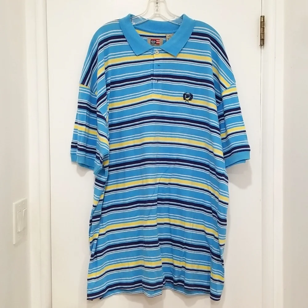 NWT Men's Phat Farm Striped Polo Shirt Size 3XL - Picture 1 of 5